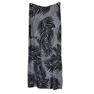 Matty M Women's Large Tropical Print Elastic Waist Maxi Skirt